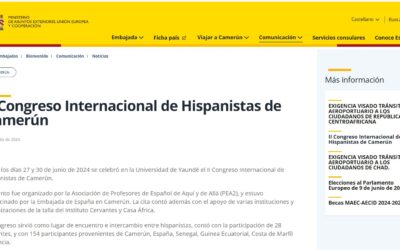 II Congreso Internacional de Hispanistas de Camerún _ Informe